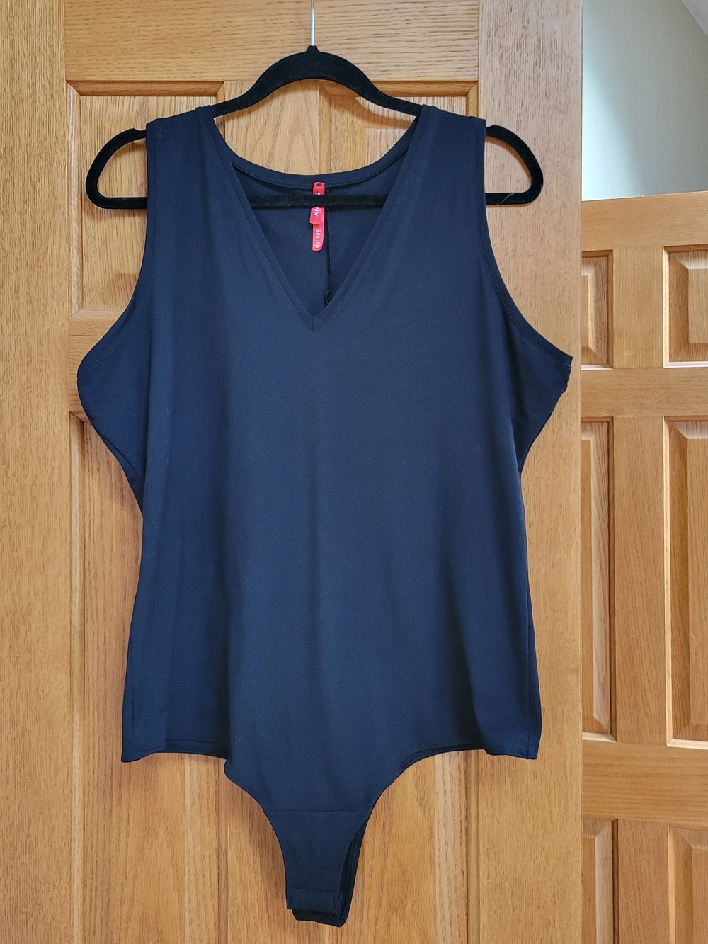 SPANX Black V-Neck Sleeveless Bodysuit 2X